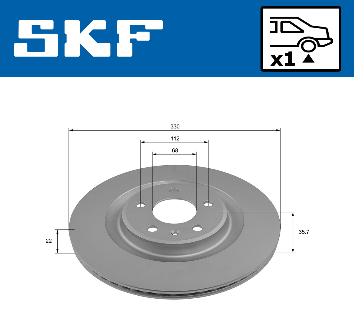 SKF VKBD 90243 V1 Disc frana